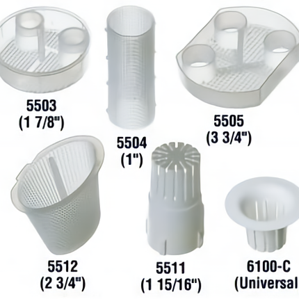 Dispos-A-Trap Disposable Plastic Vacuum Traps, 2 1/4", # 5502, 144/Pk