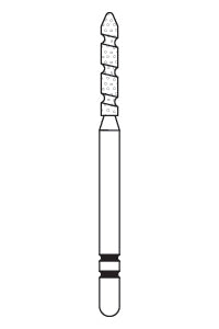 Two Striper TS2000 Spiral Cut Diamond Burs, FG, Bevel-End Cylinder, 2016.8, 1.4 mm, Coarse, Green, 5/Pk, 2000168