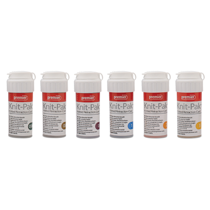 Knit-Pak Knitted Retraction Cord, Plain, # 3, 100", Yellow, 1/Pk, 9007556