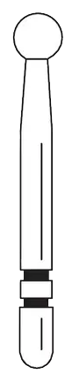 Two Striper MFS Finishing Diamond Burs, FG, Round, 135, 2.4 mm, MF2, Pink, 5/Pk, 2015851