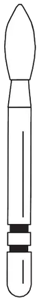 Two Striper MFS Finishing Diamond Burs, FG, Football, 285, 2.0 mm, MF1, Purple, 5/Pk, 2015862