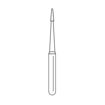 Solo Diamond Single Use Burs, FG, Interproximal Point End, # 1310.3, 0.8 mm, Medium, Blue, 25/Pk, 132008M