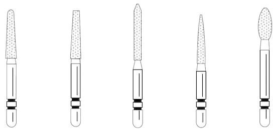 Two Striper Assorted Crown Pack, Crown and Bridge Diamonds, 1/Pk, 2015500