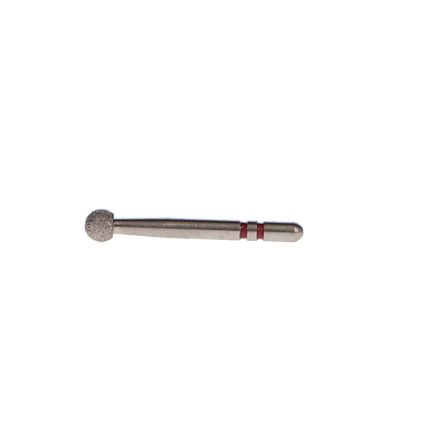 Two Striper Diamond Burs, FG, Round, 135, 2.6 mm, Fine, Red, 5/Pk, 2015017