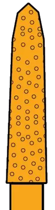 Two Striper Gold-Plated Diamond Burs, FG, Curettage, 257.SB, 2.0 mm, Medium, Blue, 5/Pk, 2015623