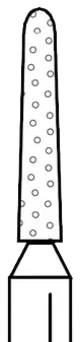 Two Striper Diamond Burs, FG, Round-End Taper, 781.6, 1.1 mm, Coarse, Green, 5/Pk, 2015465