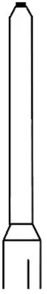 Two Striper Diamond Burs, FG, Tissue Guard End-Cutting, TGE1.6, 1.6 mm, Fine, Red, 5/Pk, 2015842