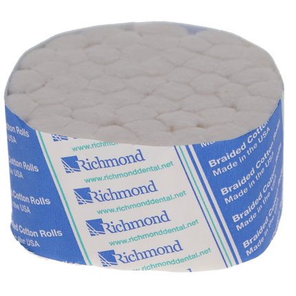 Braided Cotton Rolls, Sterile, Medium, 3/8" x 1 1/2", 2000/Pk, 200206