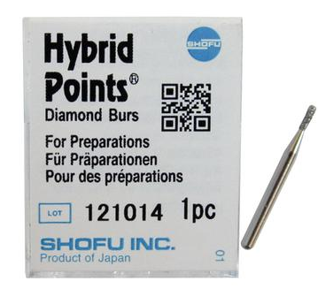 Hybrid Diamond Points, FG, Round End Cylinder, # 245, 0.8 mm, Regular, White, 1/Pk, 0911-1