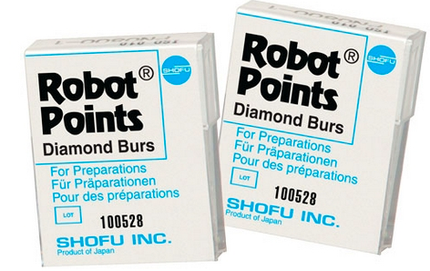 Robot Diamond Points, FG, Inverted Cone S Type, 019-015, 1.5 mm, Regular, White, 0860-1