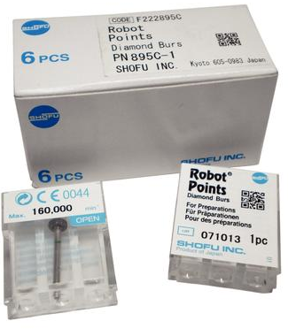 Robot Diamond Points, FG, Wheel, 068-046, 4.6 mm, Coarse, Green, 895C-1