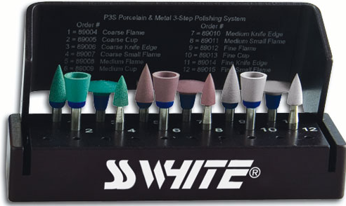 Jazz P2S Silicone Carbide Polishers, RA, 12-Piece Assortment Pack, Medium & Fine, 12/Pk