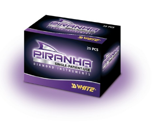 Piranha 2X Diamond Burs, FG, Modified Beveled Cylinder, # 878-020, 2.0 mm, Medium, Blue, 5/Pk, 878K-020-2X