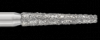 Piranha Diamond Burs, FGSS, Flat End Taper, # 847-016, 1.6 mm, Super Coarse, Black, 25/Pk, 847-016SC-SS