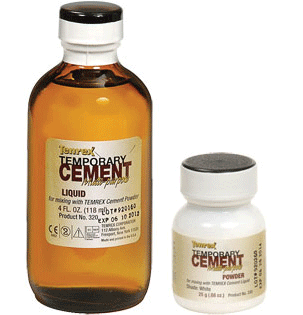 ZOE Temporary Cement, Powder Refill, 25 g, Yellow-Gray, 1/Pk