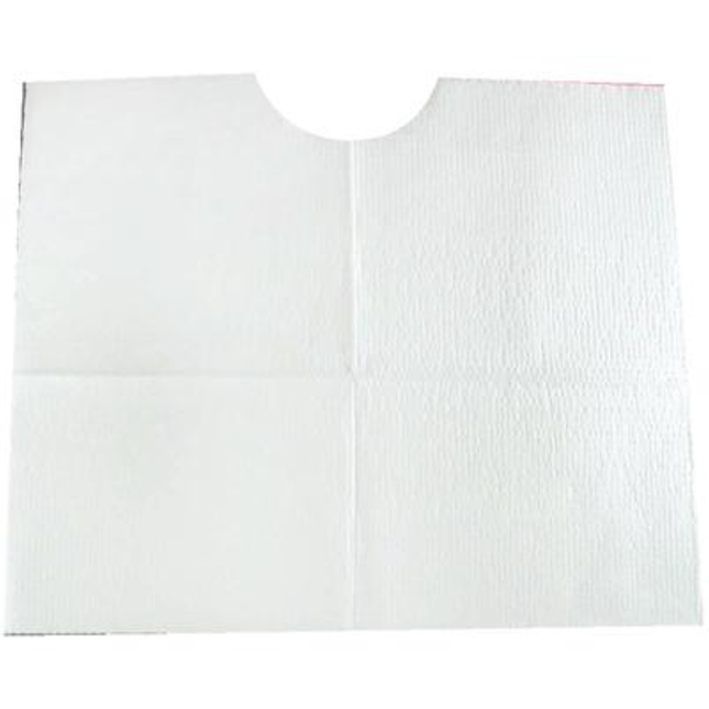 Choice Specialty Contour Neck Bibs, 2-Ply, 17" x 18", White, 500/Pk, 917341