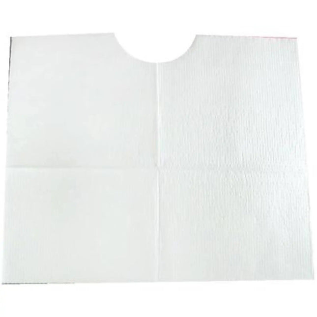 Tidi - Contour Neck Bib 17x18 2 Ply White 500/Cs