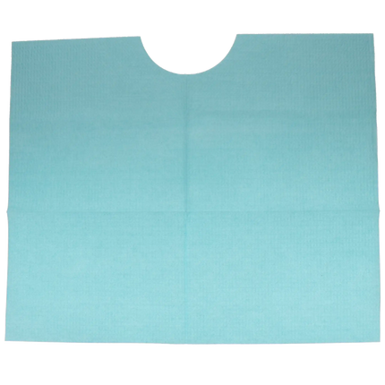 Tidi - Contour Neck Bib 18x22 3-Ply Blue 400/Cs