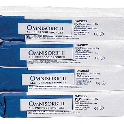 Omnisorb II Sponge Non-Woven N/S 4x4 2000/Cs, 942044