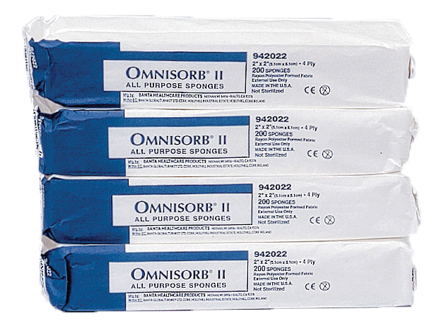 Omnisorb II Sponge Non-Woven N/S 4x4 2000/Cs, 942044