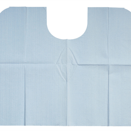 EveryDay Specialty Endo/Prophy Bibs, 2-Ply, 42" x 29", Extra Large, Blue, 50/Pk