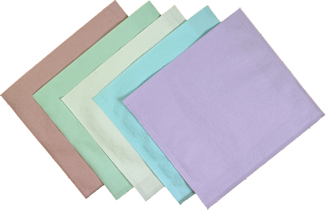 Choice Poly-Back Towels, 3-Ply Tissue, Waffle-Embossed, 13" x 18", Blue, 500/Pk