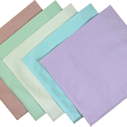 Choice Poly-Back Towels, 3-Ply Tissue, Waffle-Embossed, 13" x 18", Mauve, 500/Pk