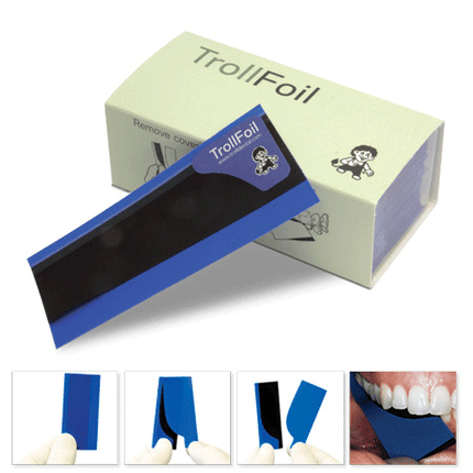 TrollFoil Pre-Mounted Double-Sided Articulating Foil, 8 microns, Red, 100/Pk, 12000700