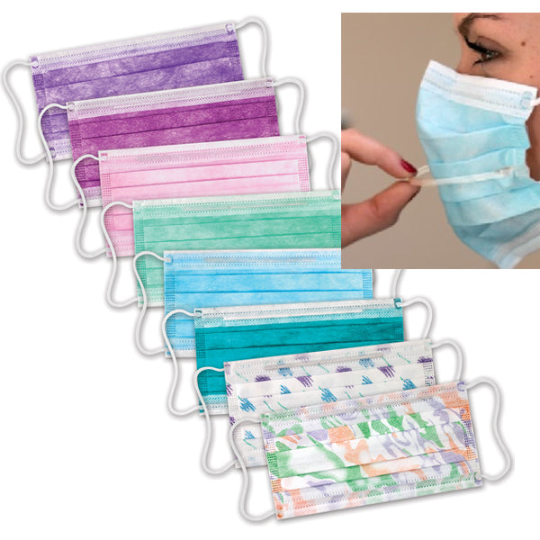 Archway Double-Seal Sensitive Masks, Purple, 50/Pk, 5630ADE-PP
