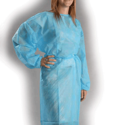 Easy-Breathe Lab Coat Ceil Blue 10/Pk Medium