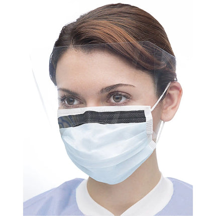 Valumax - Ultra 3-in-1 Earloop Mask w/ Shield 25/Bx Blue