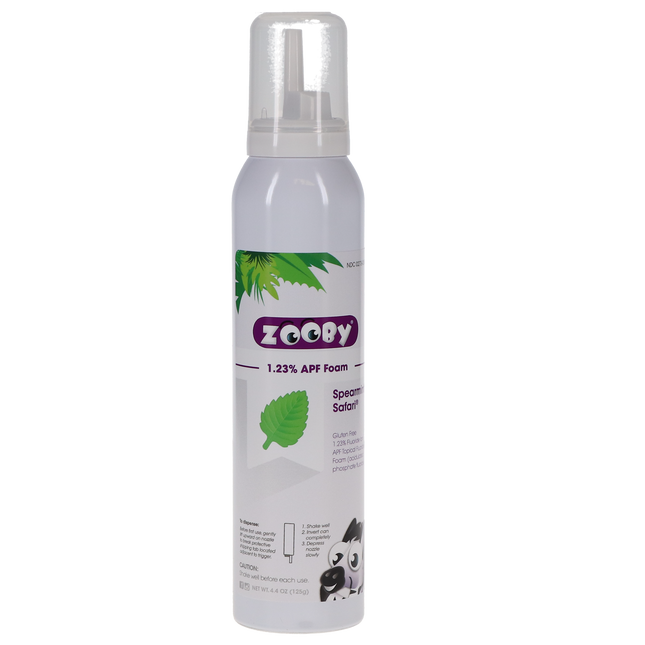Zooby Fluoride Foam, 4.4 oz, Spearmint Safari, 1/Pk