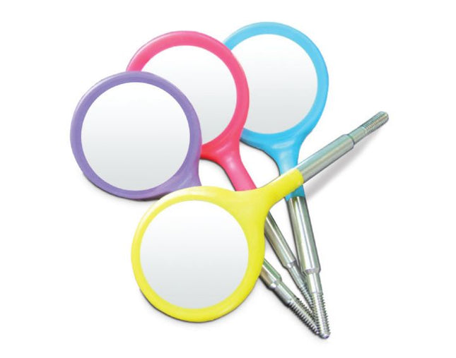 Crystal HD Double-Sided Mirror Heads, Cone Socket, # 4, Assorted Neon, 4/Pk, 50Z374NEON