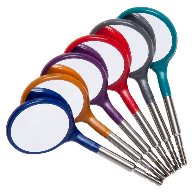 Crystal HD Plastic Mirror Heads, Cone Socket, # 5, Neon Pink, 12/Pk, 50Z372S