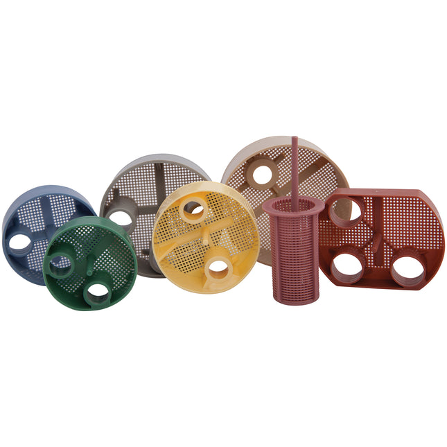 Dispos-A-Screen Disposable Vacuum Traps, Plastic, 1 7/8", Green, 25/Pk, 51Z123S