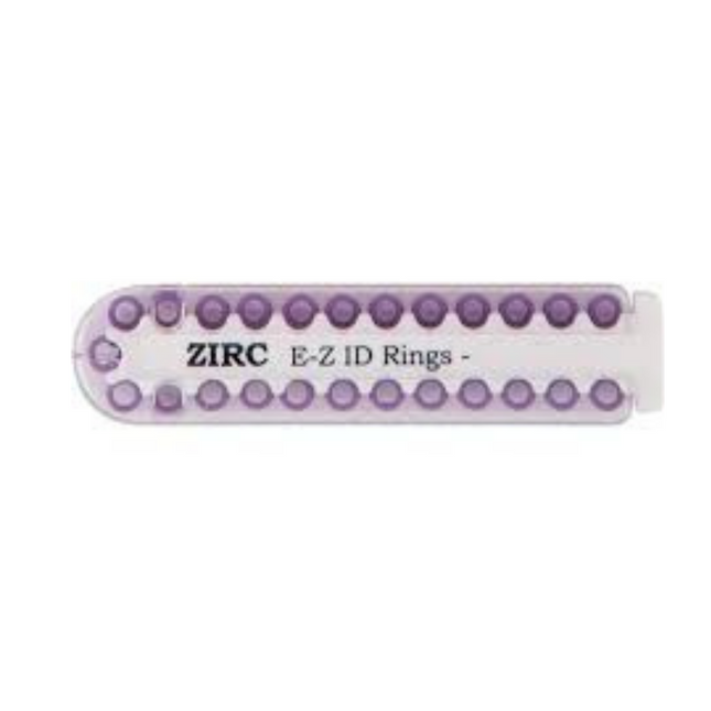 E-Z ID Instrument Rings, Large, Neon Purple, 25/Pk, 70Z200R