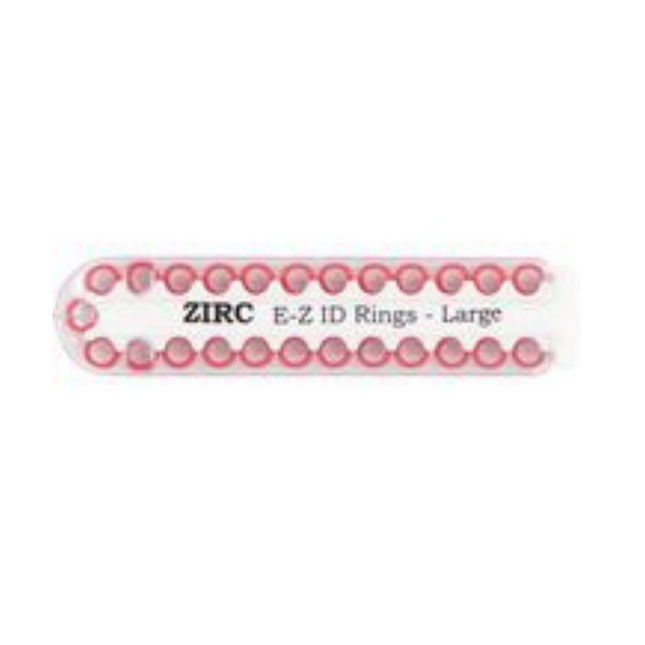 E-Z ID Instrument Rings, Large, Red, 25/Pk, 70Z200M