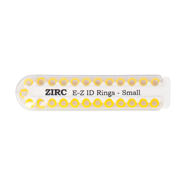 Zirc - EZ-ID Instrument Rings Small Yellow 25/Pk