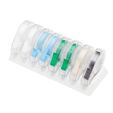 E-Z ID Tape System Kit, 3' x 1/4", Assorted Pastel, 8/Pk, 70Z305