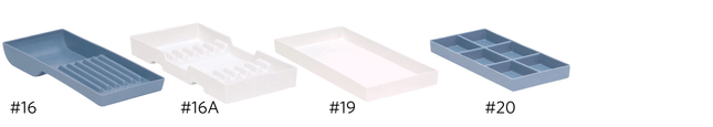 Plastic Cabinet Trays, # 20, 7 7/8" x 3 3/4" x 3/4", Blue, 1/Pk, 20Z206B
