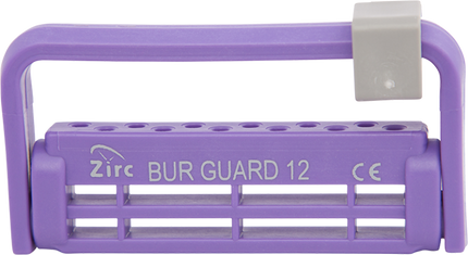 Steri-Bur Guard Plastic Bur Block, 12-Hole, Neon Purple, 1/Pk, 50Z406R