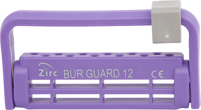 Steri-Bur Guard Plastic Bur Block, 12-Hole, Neon Purple, 1/Pk, 50Z406R