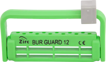 Zirc - Steri-Bur Guard 12 Hole Neon Green Ea