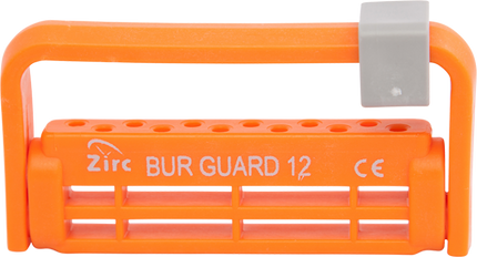 Steri-Bur Guard Plastic Bur Block, 12-Hole, Neon Orange, 1/Pk, 50Z406Q
