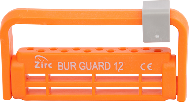 Steri-Bur Guard Plastic Bur Block, 12-Hole, Neon Orange, 1/Pk, 50Z406Q