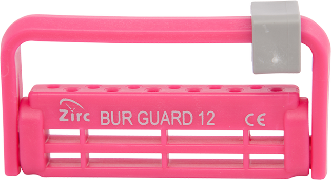 Steri-Bur Guard Plastic Bur Block, 12-Hole, Neon Pink, 1/Pk, 50Z406S