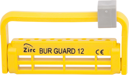 Steri-Bur Guard Plastic Bur Block, 12-Hole, Neon Yellow, 1/Pk, 50Z406O