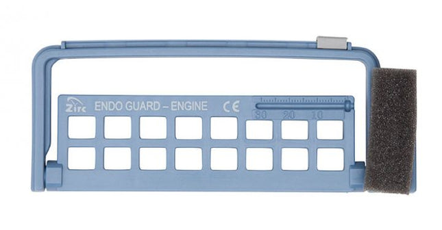 Steri-Endo Guard, 16-Hole, for Engine and Hand Files, 5 3/8" x 3/8" x 2 3/16", Blue, 1/Pk, 50Z452B