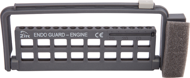 Steri-Endo Guard, 16-Hole, for Engine and Hand Files, 5 3/8" x 3/8" x 2 3/16", Gray, 1/Pk, 50Z452I