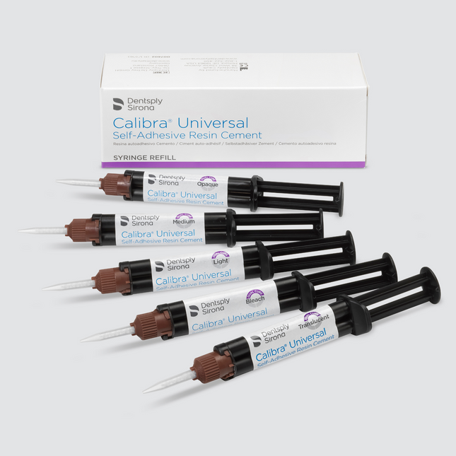 Calibra Universal Self-Adhesive Resin Cement, Automix Syringe Refill, 4.5 g, Translucent, 2/Pk